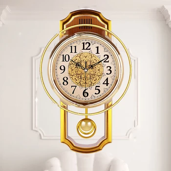 Vintagewall Sat Modernog Dizajna Nečujne Klatno Sat Otrcana Šik Reloj Odnosu Grande Zidni Satovi Dom Dekor B50