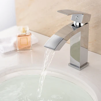 Kromirana mjed kupaonica sudoper slavina za Toplu i hladnu vodu iz slavine falls bazena Slavina-Extra dodatak