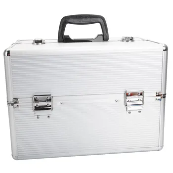 Bijela Aluminijska Kutija za pohranu šminkanje Prijenosni s ključevima vrećice za smeće 180821214