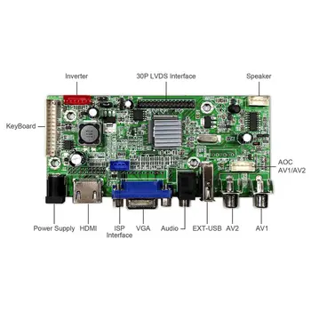 Kontroler H DMI+VGA+AV+USB LCD SA 10,4-inčni s led pozadinskim osvjetljenjem 800x600 Zamjenjuje G104SN03