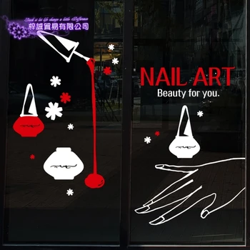 Nail Art Sticker Beauty Salon Decal Shop Store Business Art Stickers Decal DIY