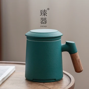 Savršena šalica čaja odvajanje vode čaja keramičke ured za par šalica šalica filter šalicu čaja bubalo čaša za narudžbu