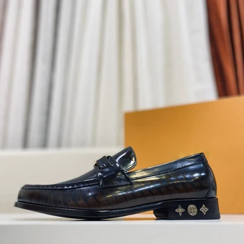 Jesenje novi lagani luksuzni лоферы muška obuća modni trend sjajni cipele od prave bičevati poslovna Svakodnevnica britanska kožne cipele za vjenčanje