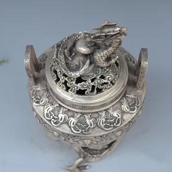 Porculan Kućna kolekcija archaize bijela mesing ručno rezbarenje zmaj iz tamjan plamenika