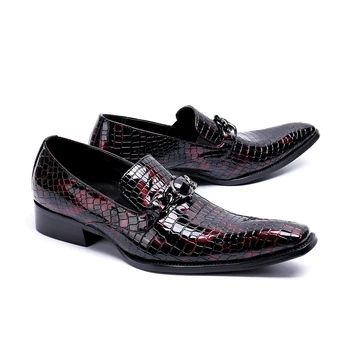 Muške cipele luksuzni zobairou brand lakirano prirodna koža krokodilske kože haljina večernje vjenčanje cipele oxford formalne muške cipele
