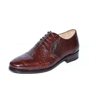 Hubu / novi dolazak; cipele po mjeri; uvozne cipele od krokodilske kože; smeđa poslovna muške cipele; cipele od krokodilske kože; вражья muška obuća