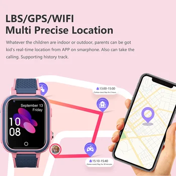 Missgoal LT21 Pametne Satove Za Djecu 4G GPS Sigurnosti Vodootporan Smartwatch u Boji Osjetljiv na Dodir S Pametnim Satima Telefon Za Android i IOS