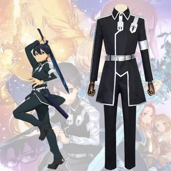 Novi Kazuto Kirigaya Cosplay Sword Art Online Alicization Odijelo Anime Večernje Kompleti Odjeće
