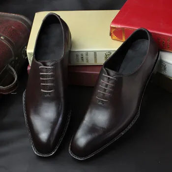 MALONEDA Custom Made Men od Prave Kože Ručne izrade Goodyear Oxfords Cipele Za Vjenčanje Zurke Formalne Haljina Cipele
