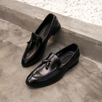 Muška obuća s кисточками kožne talijanske formalni zmija рыбья koža модельная ured za cipele elitni brand moderan elegantan oxford cipele za muškarce