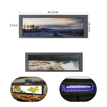 VSDISPLAY 14.9 inch LTA149B780F 1280x390 LCD Monitor For DMD for Virtual Pinball cabinet/Arcade Marquee with H-IS VGA i DVI ulaz
