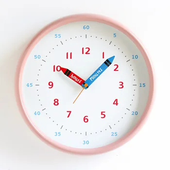 Dječji crtani zidni satovi obuke personalizirane kreativna sat dnevni boravak bešumni zidni sat Nordijsko moderna jednostavnost