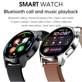 2022 Novi Pametni sat Muška Vodootporan Sportski Fitness tracker Vremenske Zaslon Bluetooth Poziv Gospodo Pametni sat, nego Huawei Watch GT2